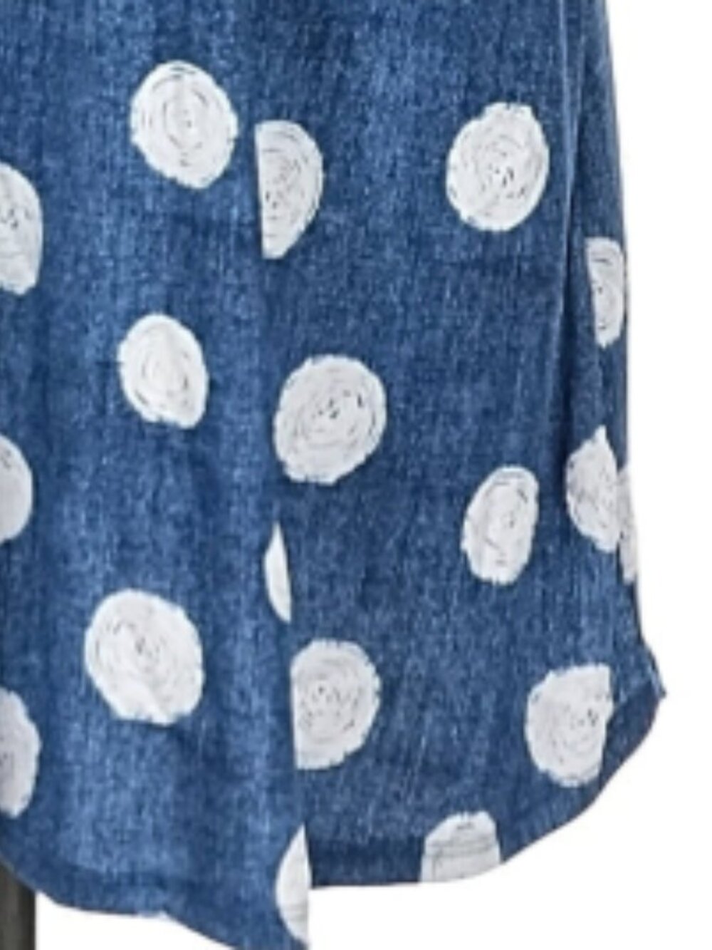 Cato Est. 1946 Royal Blue/White A-Line ,Polka Dot Dress - Size 14/16W - Picture 4 of 10